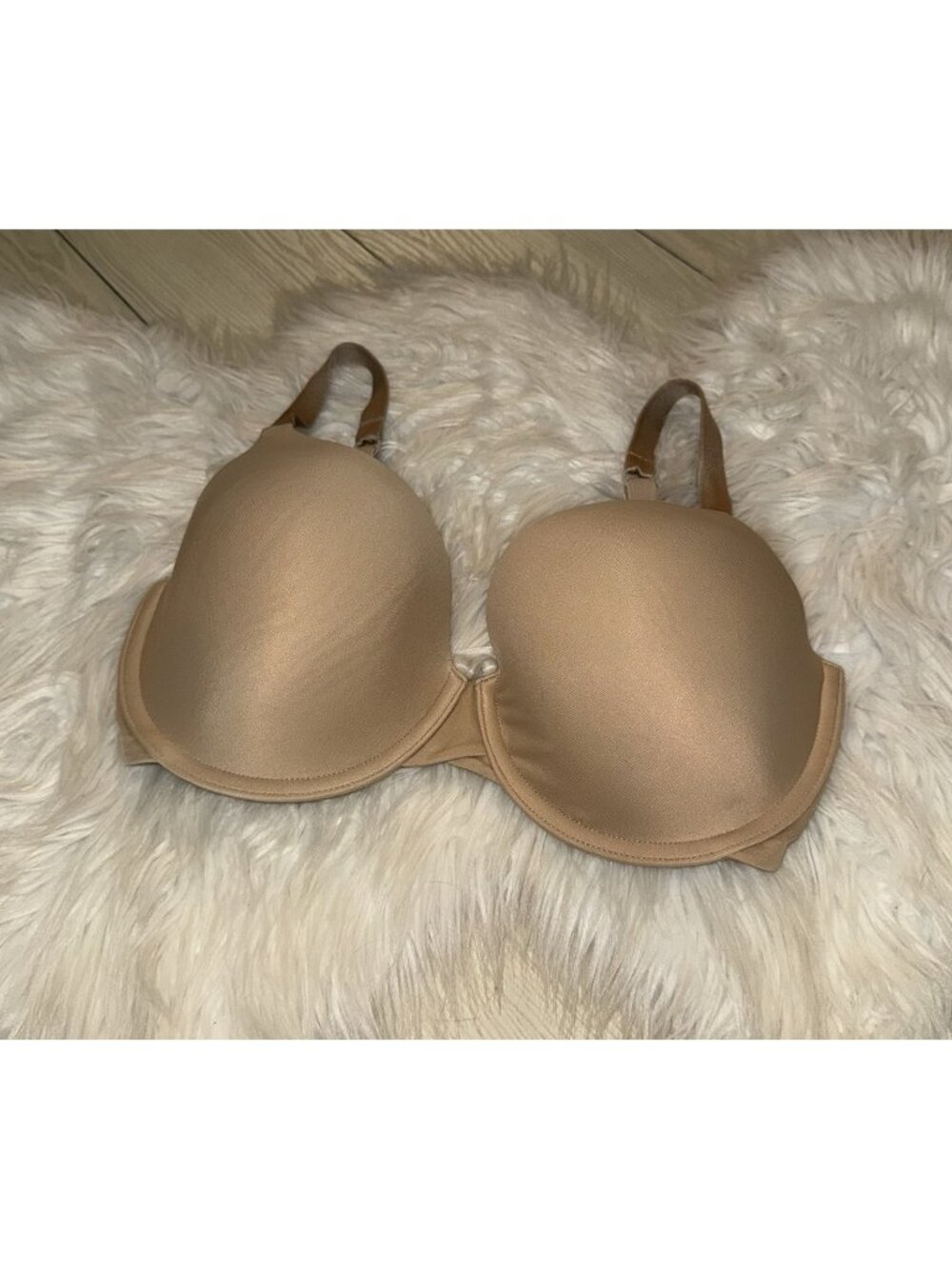Lilyette 0810 Absolute Solution T-Shirt Contour Bra Lined UW Womens 34DD Beige